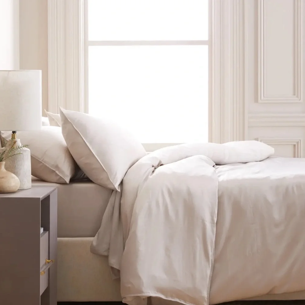 NWOT Quince Bamboo Duvet Cover King (Sand)
